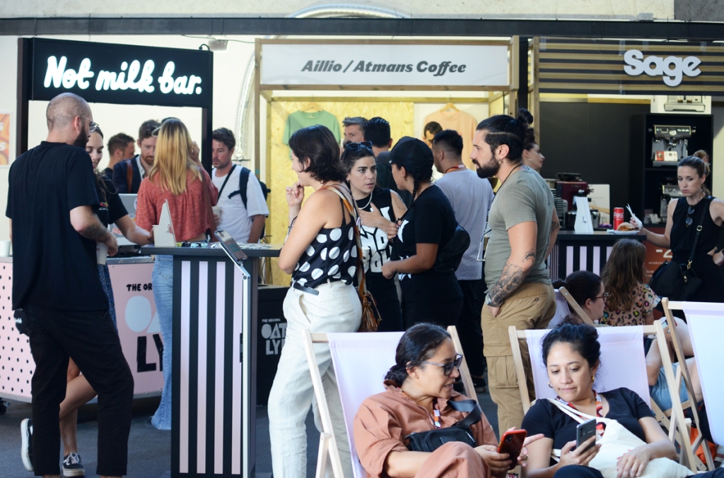 BCN Coffee Awards 2023 attendees visiting different specialty coffee stands